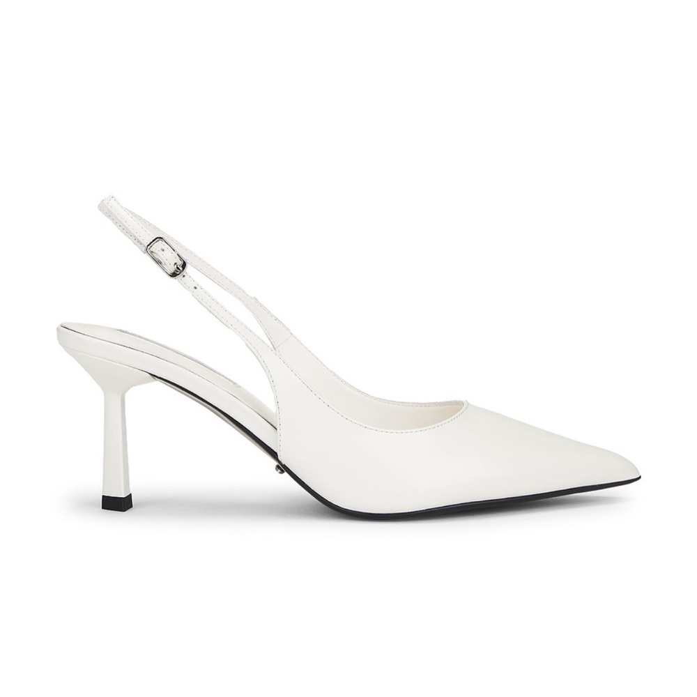 Tony Bianco White Pointed Slingback Heel